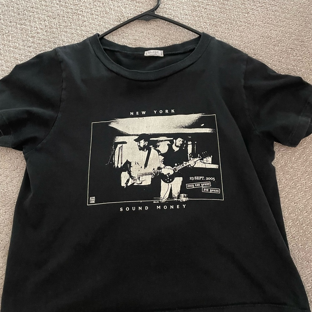 Black and white john galt/brandy Graphic Tee with New York Print